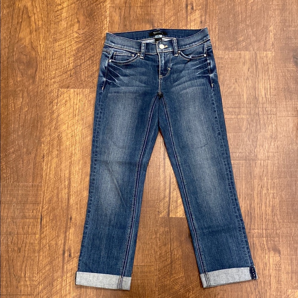 White House Black Market Blue Ankle Cropped Jeans